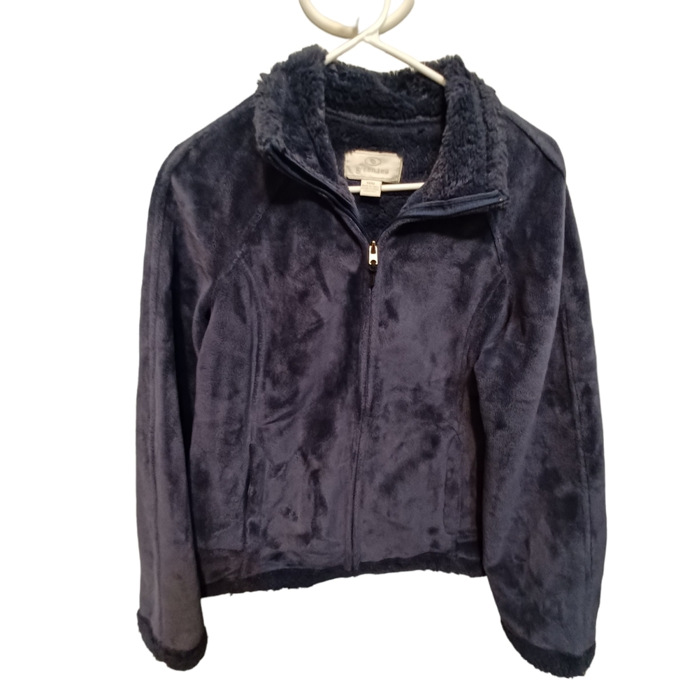 Green tea size medium faux fur lined womens jacket